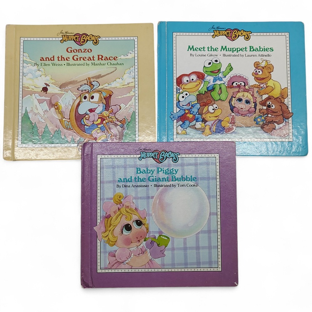 Muppet Babies Hardcover Books • Vintage 1987 Weekly Reader • Retro Nursery Reads